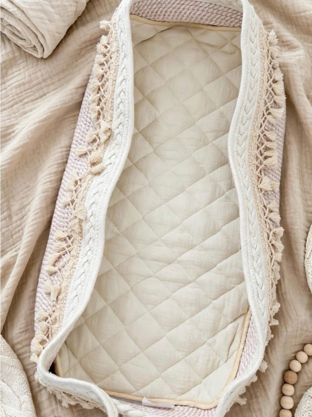 Boho baby changing basket like new